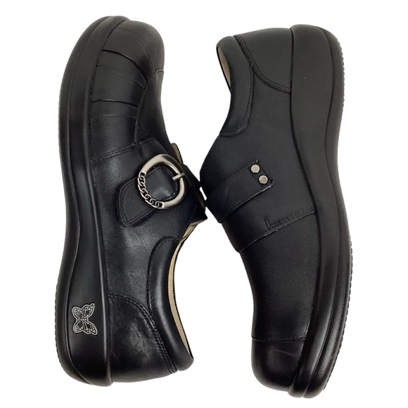 Alegria Khloe Black Nappa Leather Comfort Shoes - Picture 4 of 14